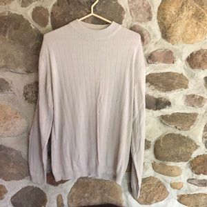 unisex cream/beige oversized turtleneck sweater